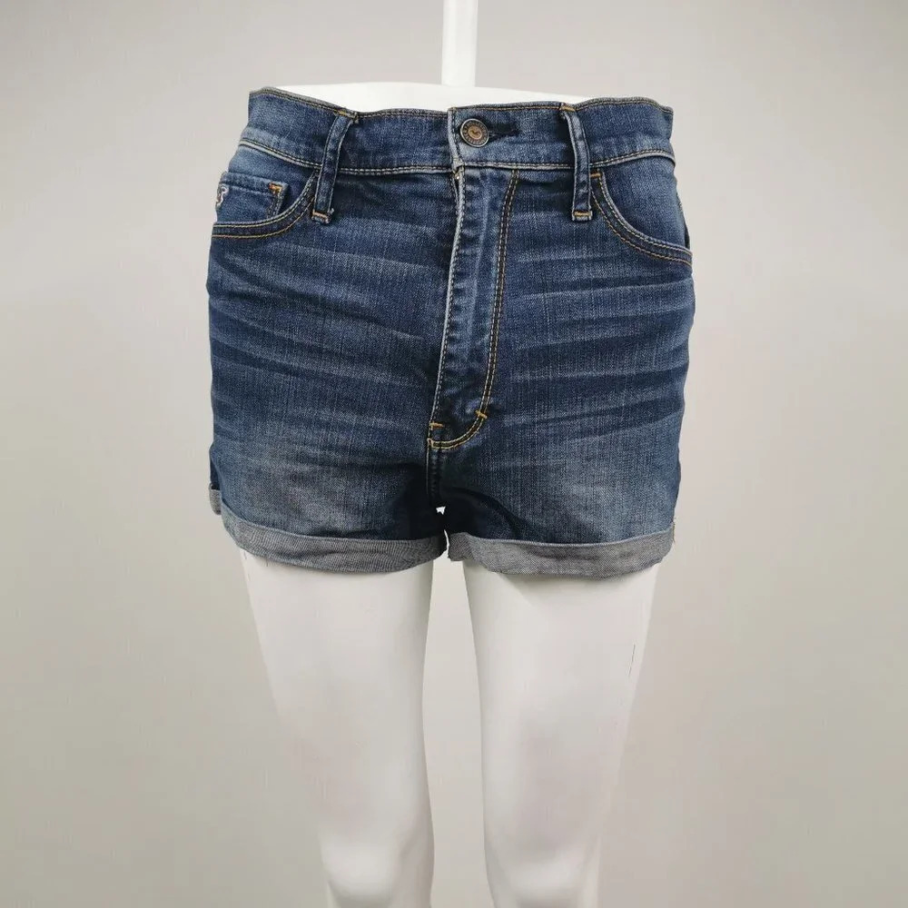 Hollister Womens High Rise Denim Shorts Size 28